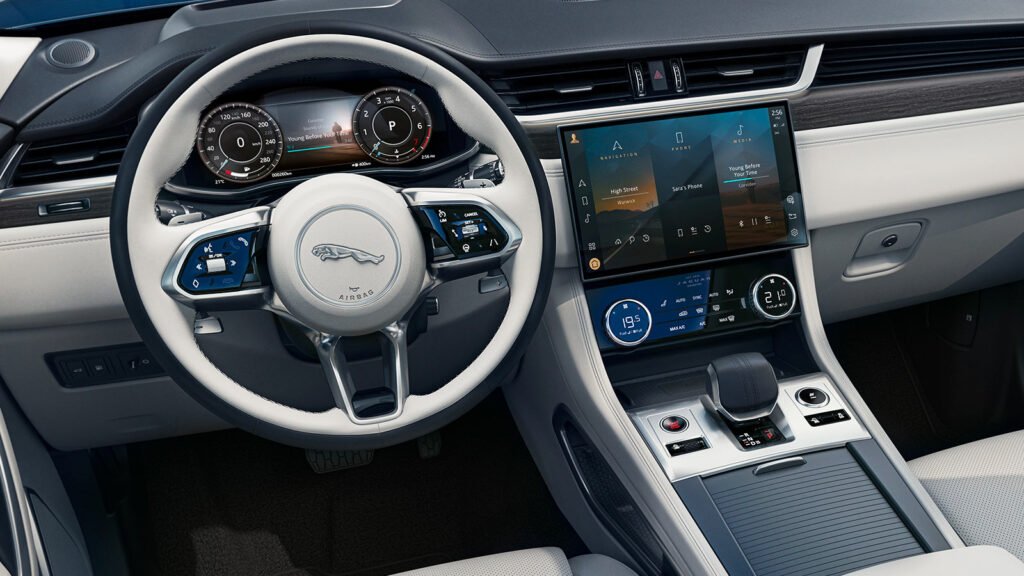 inside of 2021 jaguar F-pace