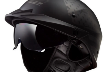 LS2 Rebellion 1812 Matte Black Half Helmet