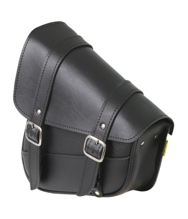 Willie & Max Leather Swing Arm Saddlebag For Harley Softail 1984-2017